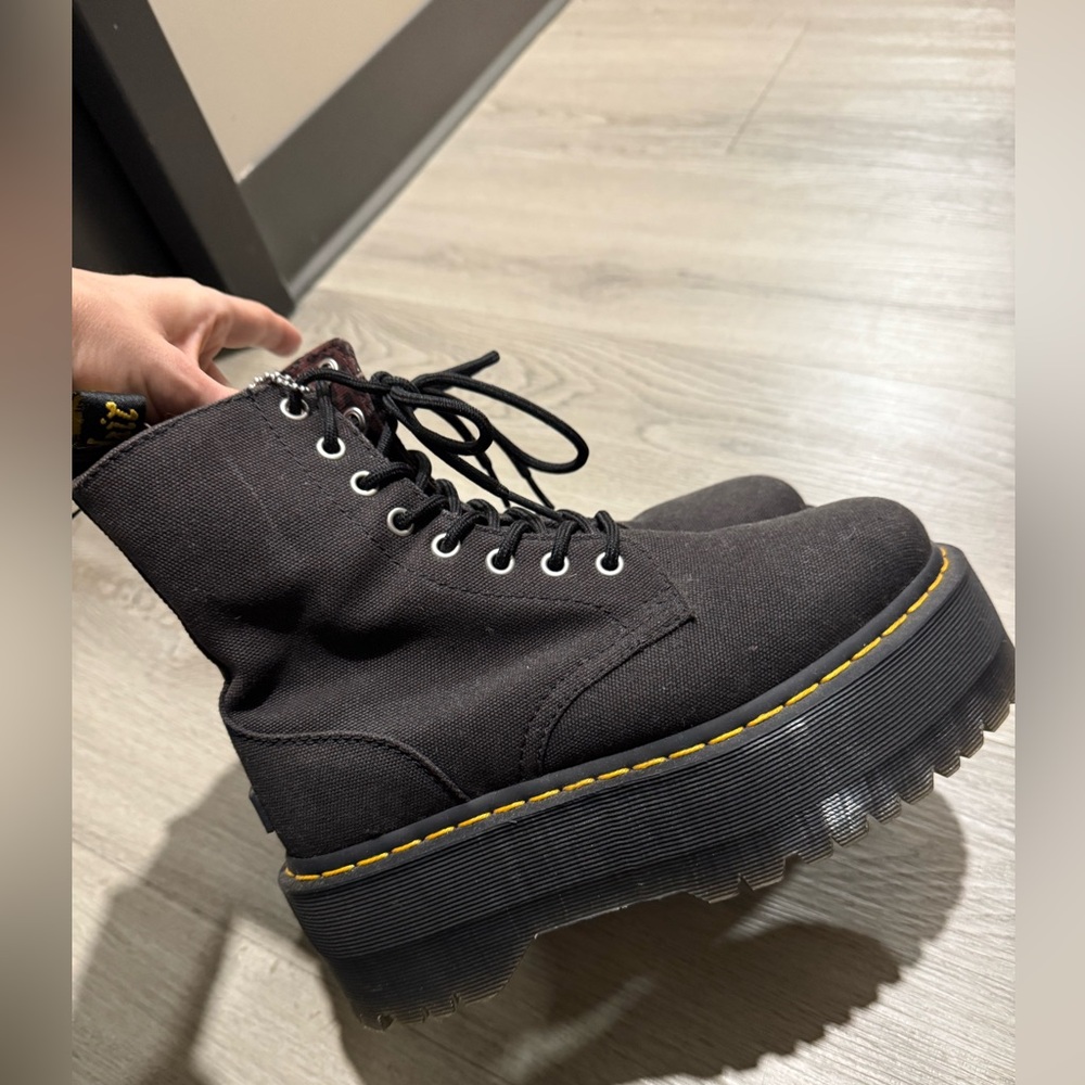 Black Platform dr martens boots x girl